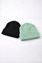 2-Piece Unisex Woven Beanie for Winter, Soft Textured, Flexible Woven Fabric, Warm Men's and Women's Beanie