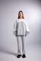 Raised 3 Thread Fabric Logo Oversize Nola Sweatshirt Gray - 5