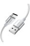 كابل USB-C ذكر إلى USB 2.0 ذكر مضفر من الألومنيوم بطول 3 متر - فضي