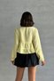 Women's Yellow Lace Detailed Muslin Shirt - 8