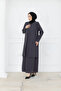Women's Elegant Detailed Vertical Embroidered Tunic Dress - 3