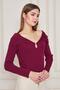 Women's Shawl Neck Ribbed Sweater 2906 - 4
