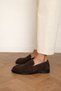 Presco Leather Women's Loferkahve Suede Loose Fit Genuine Leather - 4