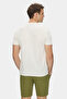 Taylor Bone Color Crew Neck Crinkle Lightweight Fabric Metal Logo Standard Fit Men's Tshirt - 4