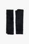 Black Soft Textured Long Gloves