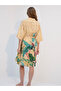 Viscose Button-Front Shirt Dress Nightgown Set Bjm-1728 - 4