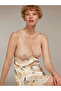 Bjm-1339 Nightgown & Dressing Gown Set - Patterned Silk Satin Ecru - 2