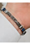 Silver and Navy Blue Steel Men's Bracelet Frj10154A-L 2 Year Warranty Gift Boxed - 2