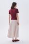 Women's Beige Slit Midi Skirt - 2