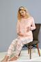 Pregnant Women's Long Sleeve Pajama Set with Embroidery Details 25-10 - 3