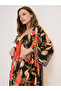 3-piece Viscose dressing gown bustier pant pajama set bjm-1701 - 2