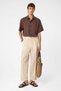 Stone High Waist Pleated Relax Fit Men's Trousers - 2
