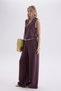 Shonas Lace Detail Burgundy Vest Trousers Set - 3