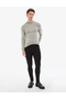 Light Gray Melange Slim Fit Quarter Collar Basic Knitwear Sweater 50314188-Vr091 - 5