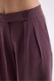 Shonas Lace Detail Burgundy Vest Trousers Set - 8