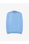 Blue Melange Slim Fit Quarter Collar Basic Knitwear Sweater 50314188-Vr113 - 7