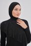 Black Hijab Bonnet Cross Bonnet Sports Bonnet Swimmer Sea Pool Hijab Swimwear Bonnet Shawl Scarf - 4