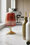 Handcrafted Drop Pattern Covered Pedestal Napkin Holder Candle Holder