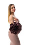 Li̇na |   Gold Metal Handle Rose Flower Design Evening Dress Hand and Shoulder Bag - 4
