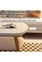 2-Tier Oval Coffee Table, Center Table with Open Shelf & Wood Legs for Home Office - 6