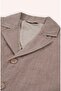 Boy's Classic Collar Buttoned Blazer Jacket 5-12 Years Old Brown - 3