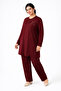 Women's mid-life regular fit two-thread combed cotton tunic and pants two-piece set 4389 - 5