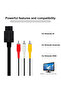 black 1.8m AV Cable Composite Video Cord 6 Feet Line Compatible with Nintendo 64/N64/GameCube/SNES T - 3