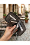 Genuine Leather Smoked Color Zipper Wallet Unisex Leather Wallet with Zipper Closure - 2