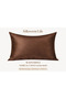 Silkworm Life %100 Pure Mulberry Silk Pillowcase 50X70 cm Zippered Skin and Hair Friendly Luxury Silk - Brown
