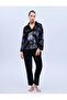 Bjm-1624 shirt and pants pajama set 2-piece velvet devore fabric - 2