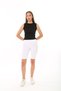 Women's Black Zero Sleeve Crew Neck T-Shirt Blouse Body Athlete Ribbed Camisole - 4
