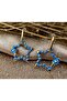 Women's Blue Star Earrings - 3