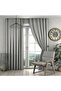 Light Gray Pleated Blackout Thermal Light Proof Blackout Curtain