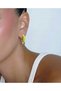 Women's Yellow Heart Earrings