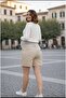 Fdn Lycra Maternity Shorts Adjustable Waist Belt Arimi Belly Supporting Esne Supported by Stretchy Di - 5