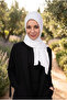 وشاح نسائي مصنوع من القطن الممشط العملي مع إسفنجة أمامية جاهزة للربط باللون الأبيض - 6