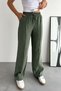 Lace-Up Elastic Waist Striped Palazzo Gabardine Women's Trousers 1205 -Form Series - 7