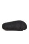 Black Anatomical Double Striped Women's Flat Slippers - 4