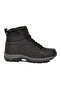 Black Wrinkled Fur-Lined Unisex Outdoor Boots - 2