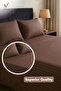 3-Piece Striped Fitted Bed Sheet Set with 2 Pillowcases, Soft Breathable Bedding - 3