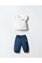 Baby Girl Muslin 2-Piece Set 100% Cotton Blouse & Two-Thread Pants Stylish Summer Combination