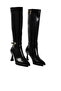 Black Fur-Lined Zippered Women's Heeled Boots - 3