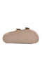 Mink Glittery Velcro Women's Flat Slippers - 5