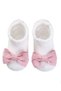 - Aaliyah Socks & Cute Ribbon Big Bow Headband Set - Baby Pink - 2