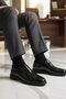 Black Patent Leather Genuine Leather Men's Classic Shoes - 3