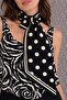 Choose Your Style Elegant Polka Dot Patterned Black Tie / Scarf / Foulard 85X25 cm
