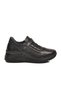 Black genuine leather women's casual shoes - 2