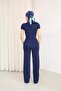 Women's Modal Fabric Crew Neck Short Sleeve Cropped Bottom Top Set - 6