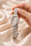 Gummy Numeral Oval Vertical Case Silver Women's Wristwatch - 3