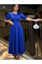 Half-Sleeve Cream Fabric Midi Length Dress